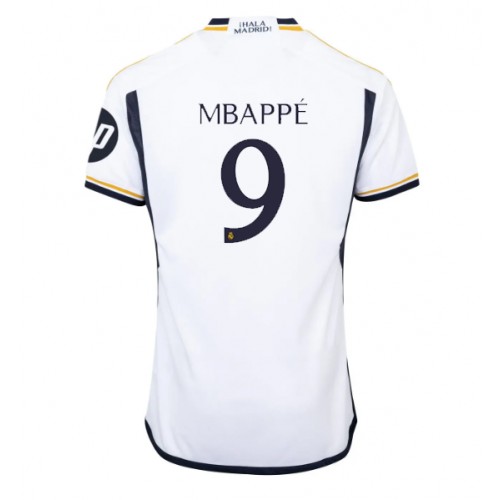 Dres Real Madrid Kylian Mbappe #9 Domaci 2023-24 Kratak Rukav